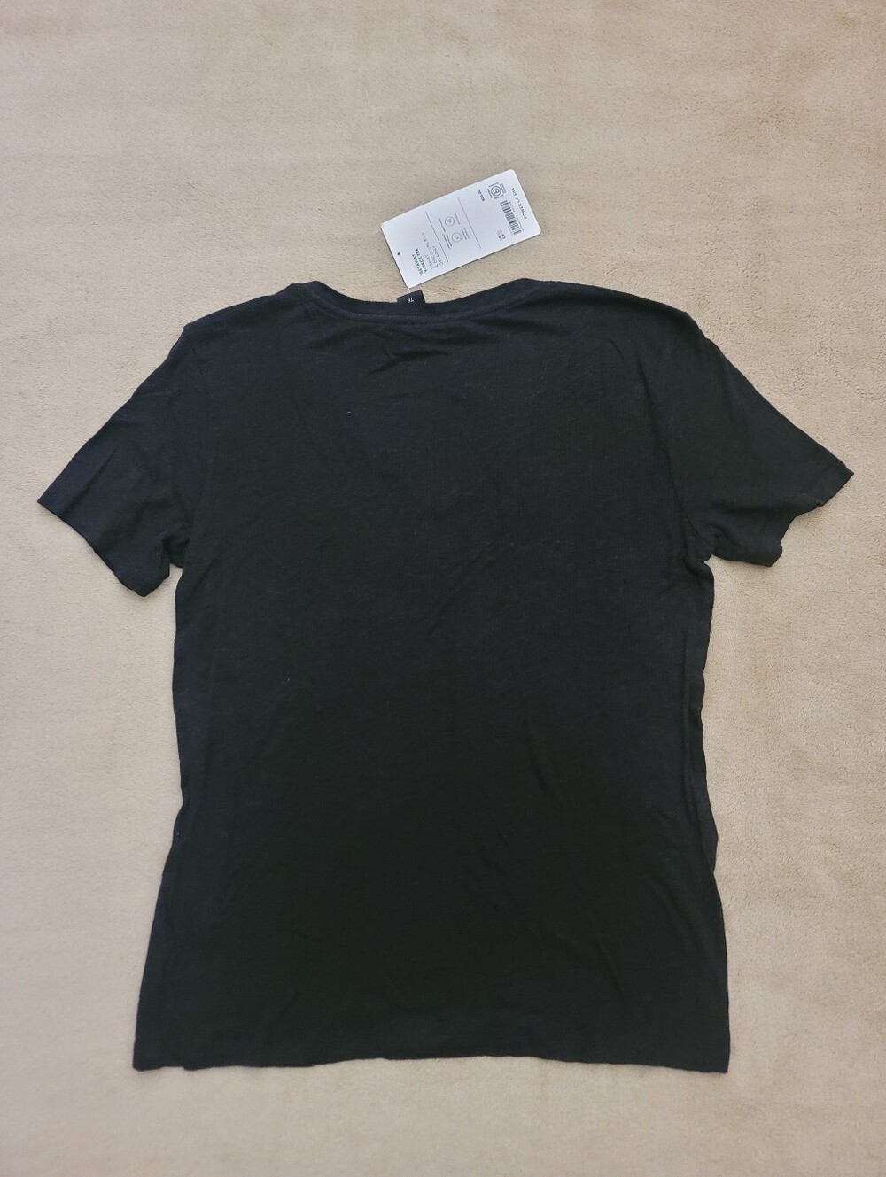 Athleta Women Black Get Away V-Neck Linen Blend Shirt Size XS - Picture 4 of 4